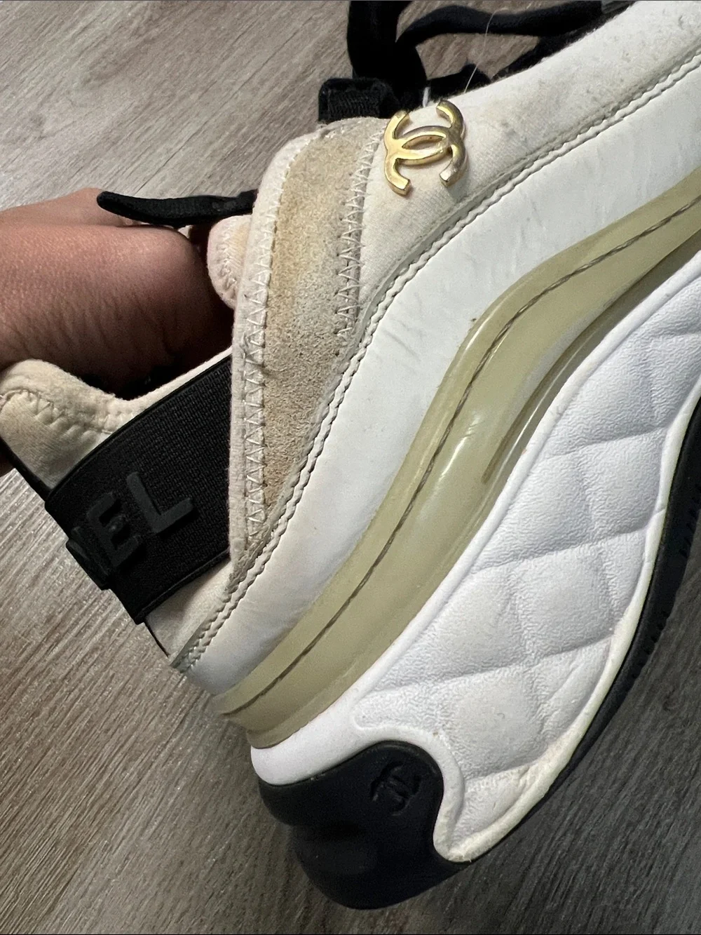 Chanel Trainers Suede and Leather Sneakers - Picture 9 of 15